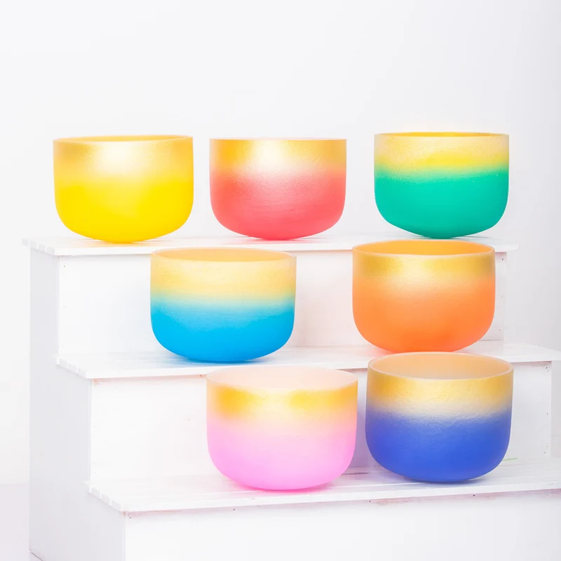 Perfect Pitch 440/432Hz Crystal Singing Bowl Set Chakra Quartz Sound Bowl Set