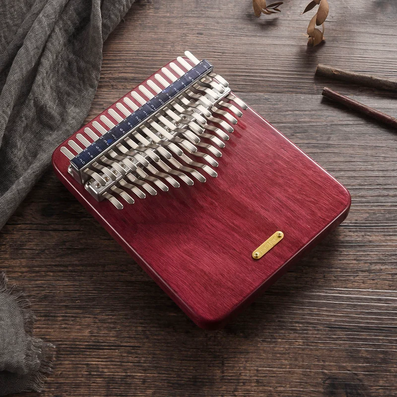 LingTing 34 Key Kalimba Purpleheart Wood Chromatic Finger Thumb Piano Semitone instrument