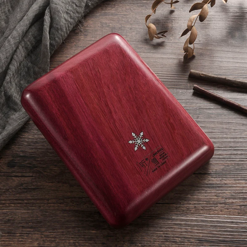 LingTing 34 Key Kalimba Purpleheart Wood Chromatic Finger Thumb Piano Semitone instrument