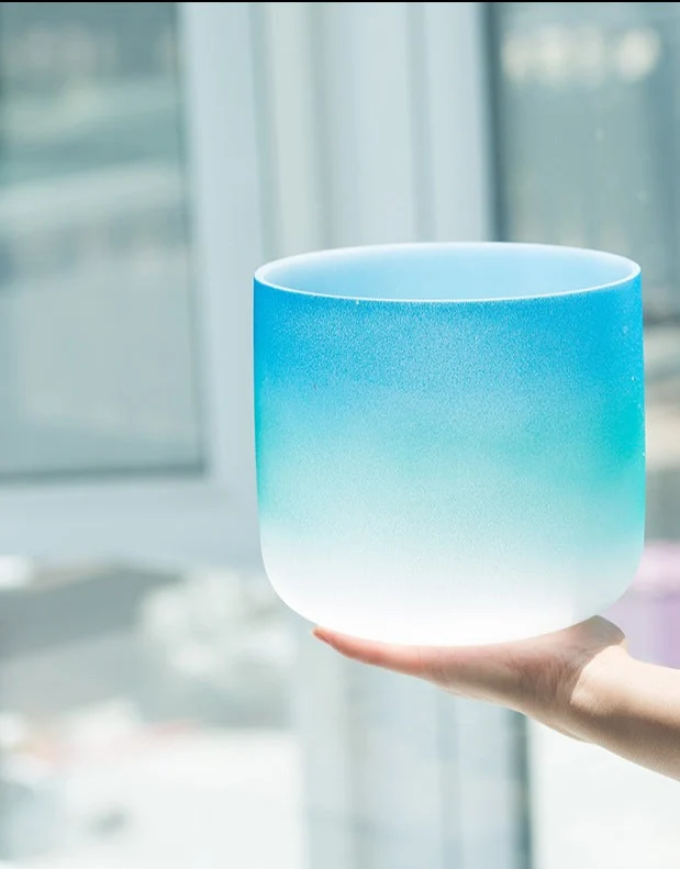 6-12 inches Rainbow Color 440/432Hz Crystal Singing Bowl Chakra Quartz Sound Healing Bowl