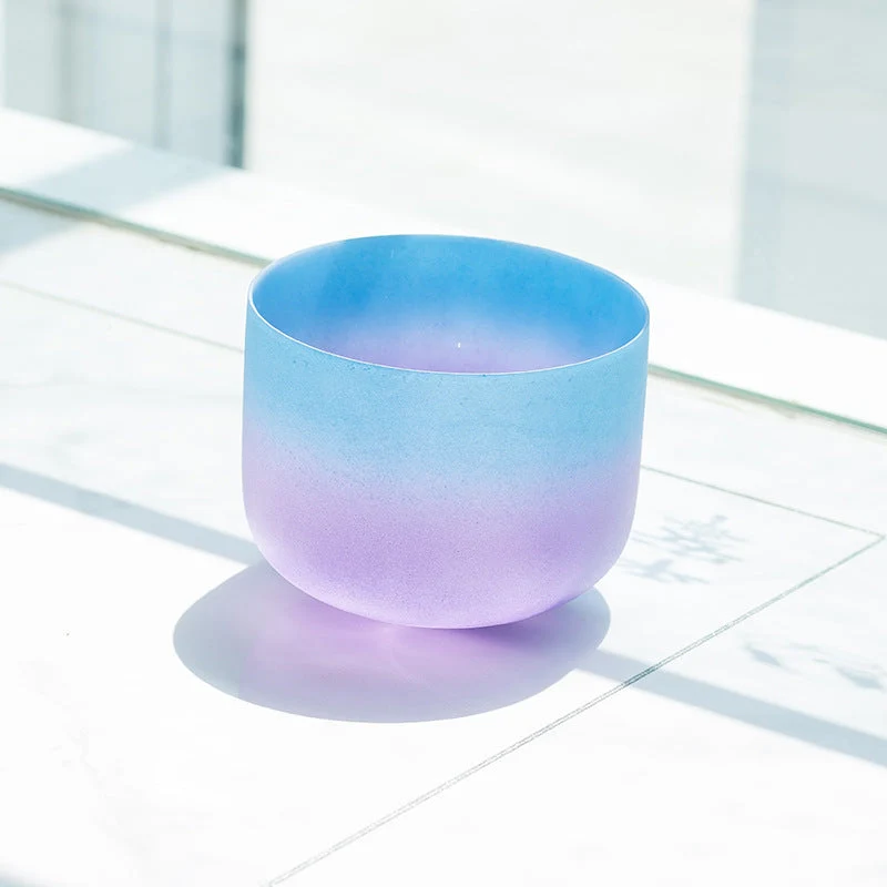 12-inch Rainbow Color 440/432Hz Crystal Singing Bowl Seven Chakras Sound Bowl Yoga Meditation