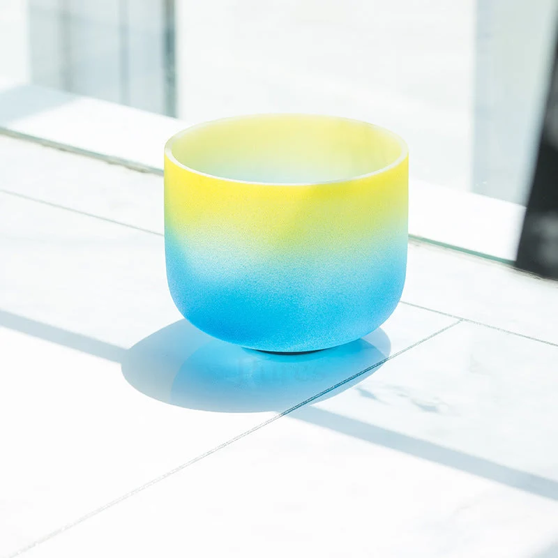 10-inch Rainbow Color 440/432Hz Crystal Singing Bowl Seven Chakras Quartz Sound Healing Bath Bowl Meditation