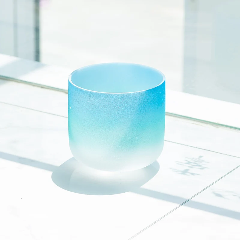 8-inch Rainbow Color Crystal Singing Bowl Seven Chakra Yoga Sound Therapy Bowl