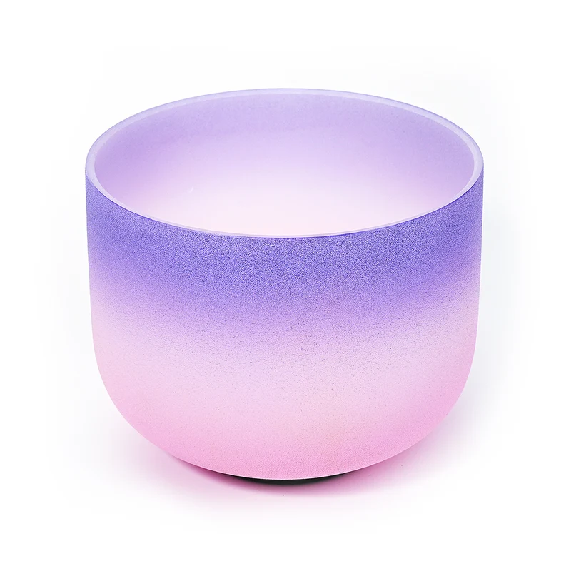 Stitching 7 Colors 440/432Hz Crystal Singing Bowl Rose Quartz Singing Bowl Chakra Sound Bath Bowl