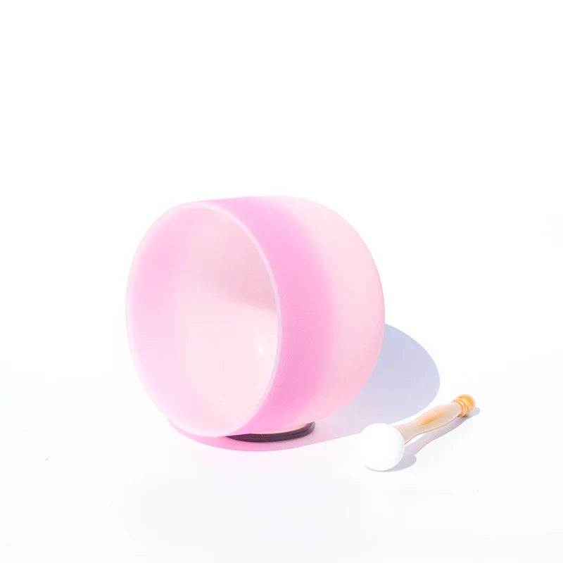 Stitching 7 Colors 440/432Hz Crystal Singing Bowl Rose Quartz Singing Bowl Chakra Sound Bath Bowl