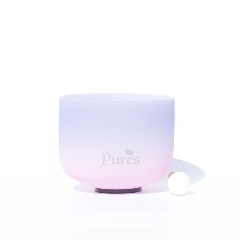 Stitching 7 Colors 440/432Hz Crystal Singing Bowl Rose Quartz Singing Bowl Chakra Sound Bath Bowl