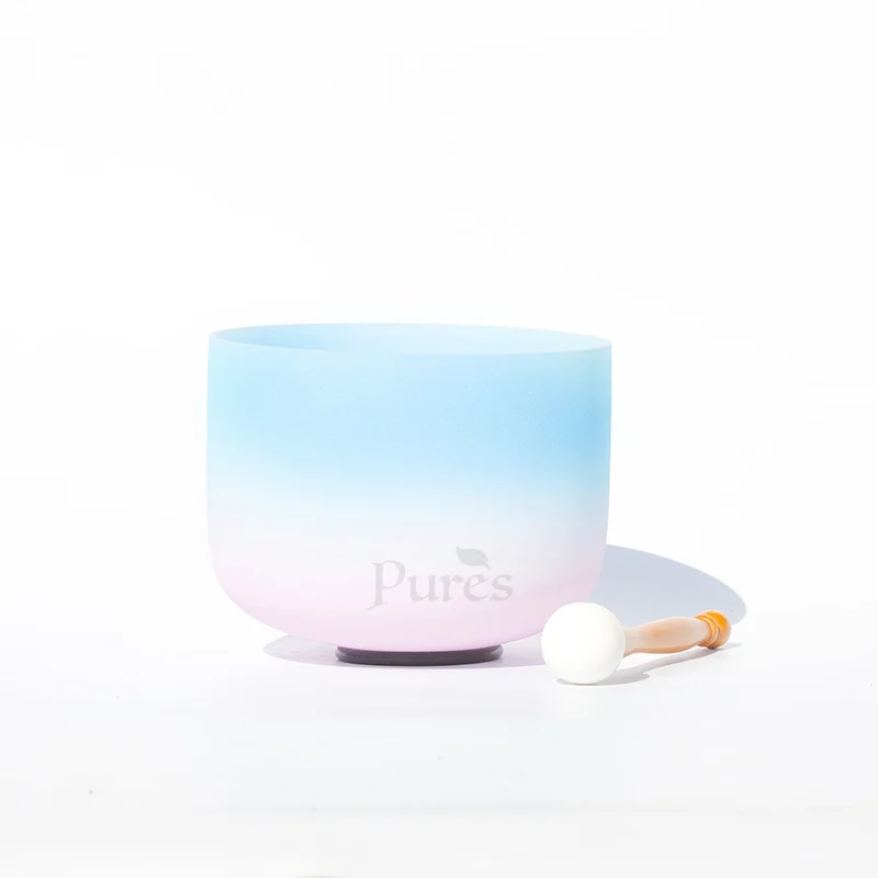 Stitching 7 Colors 440/432Hz Crystal Singing Bowl Rose Quartz Singing Bowl Chakra Sound Bath Bowl