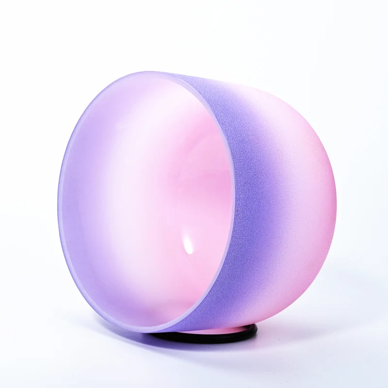 Stitching 7 Colors 440/432Hz Crystal Singing Bowl Rose Quartz Singing Bowl Chakra Sound Bath Bowl