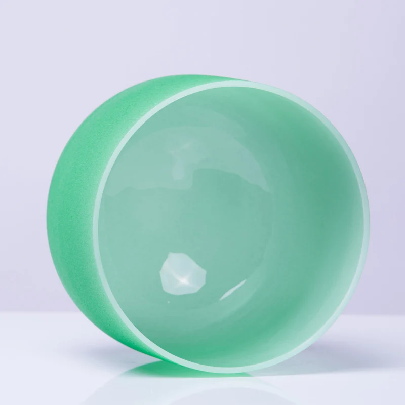 Solid Color 7 Colors 440/432Hz Crystal Singing Bowl Quartz Chakra Bowl Meditation Cleansing Sound bath Bowl