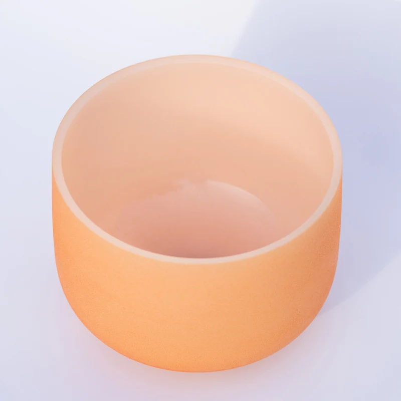 Solid Color 7 Colors 440/432Hz Crystal Singing Bowl Quartz Chakra Bowl Meditation Cleansing Sound bath Bowl
