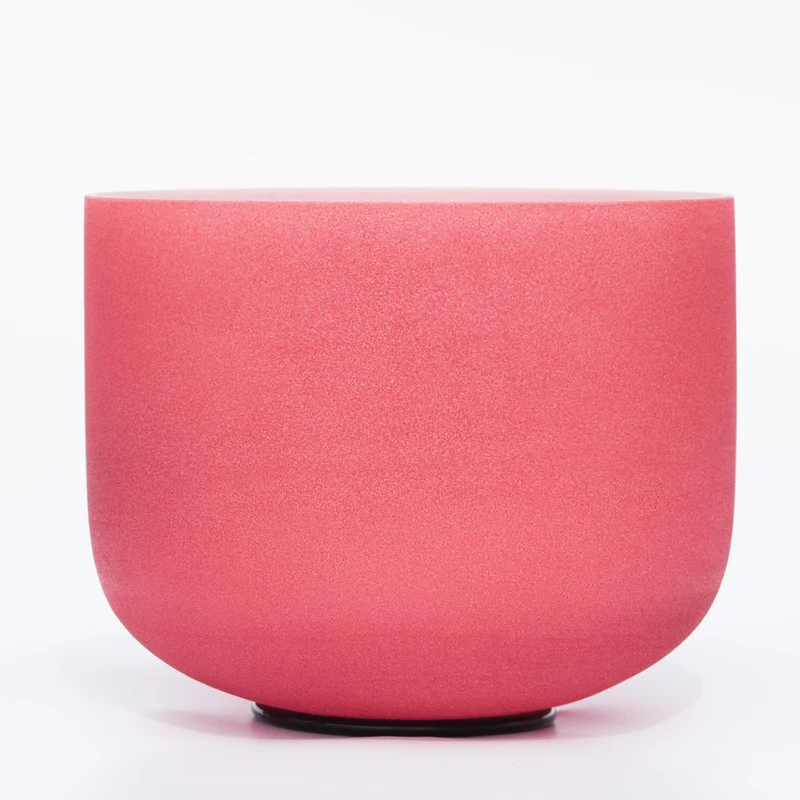 Solid Color 7 Colors 440/432Hz Crystal Singing Bowl Quartz Chakra Bowl Meditation Cleansing Sound bath Bowl