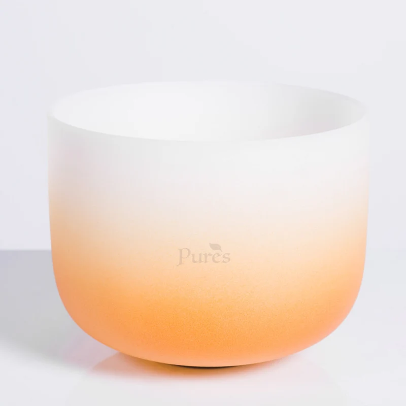 Crystal Singing Bowl Gradient Color Sound bowls quartz chakra bowls for meditation cleansing