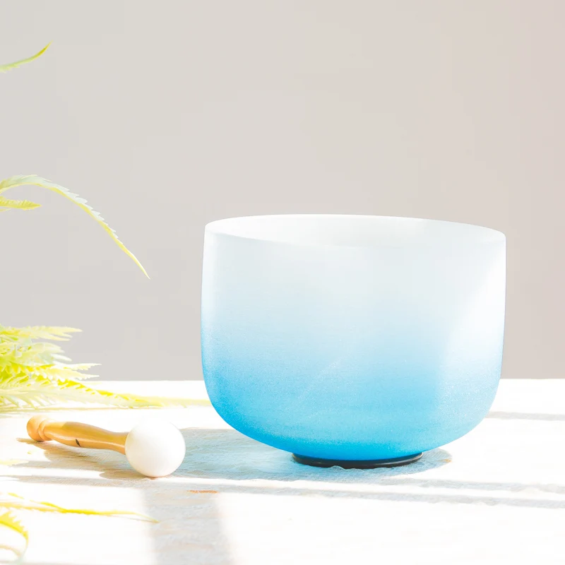 Crystal Singing Bowl Gradient Color Sound bowls quartz chakra bowls for meditation cleansing