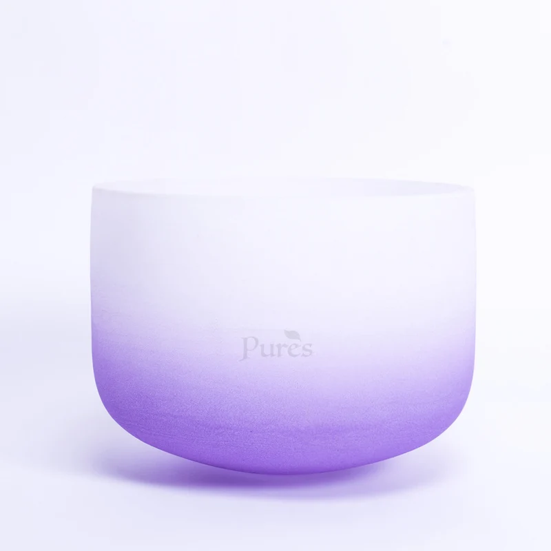 Crystal Singing Bowl Gradient Color Sound bowls quartz chakra bowls for meditation cleansing