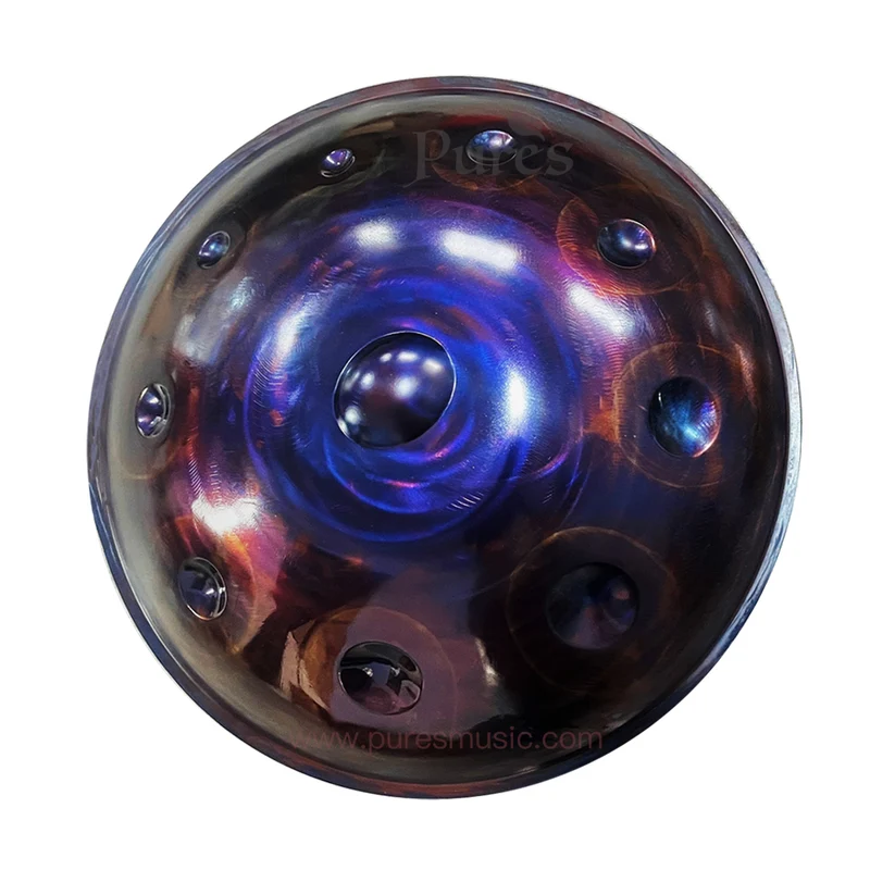 Hurricane Handpan Drum 10 Notes D Minor Customizable Professional Hang Drum