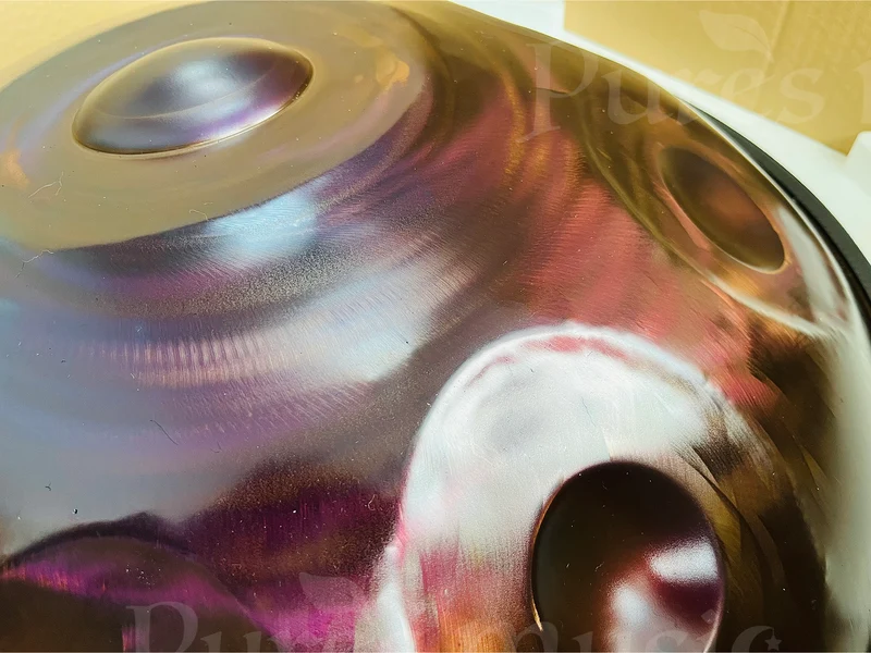 Hurricane Handpan Drum 10 Notes D Minor Customizable Professional Hang Drum
