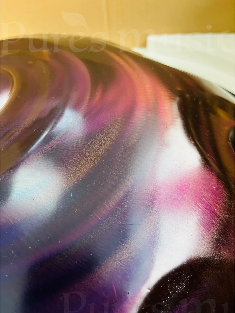 Hurricane Handpan Drum 10 Notes D Minor Customizable Professional Hang Drum
