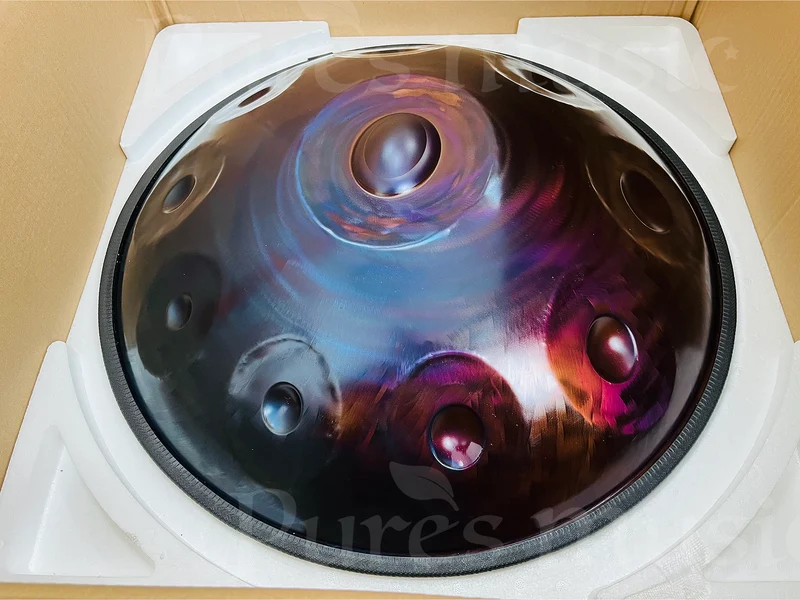 Hurricane Handpan Drum 10 Notes D Minor Customizable Professional Hang Drum