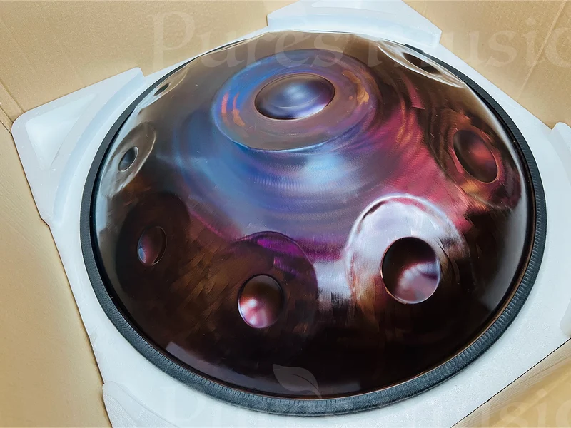 Hurricane Handpan Drum 10 Notes D Minor Customizable Professional Hang Drum