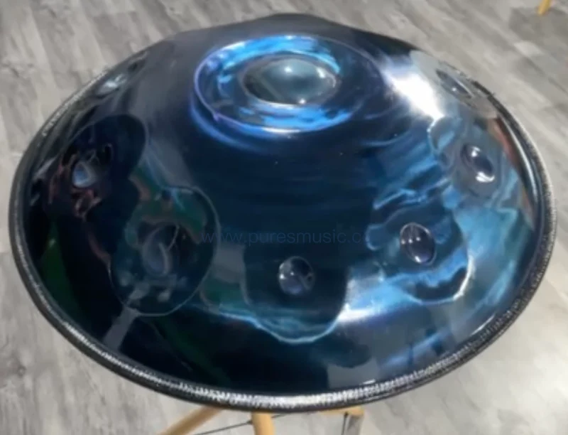 Hurricane Handpan Drum 10 Notes D Minor Customizable Professional Hang Drum