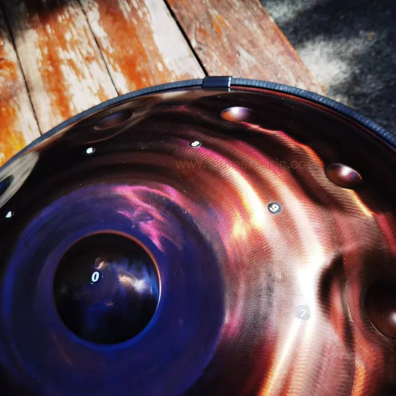 Hurricane Handpan Drum 10 Notes D Minor Customizable Professional Hang Drum