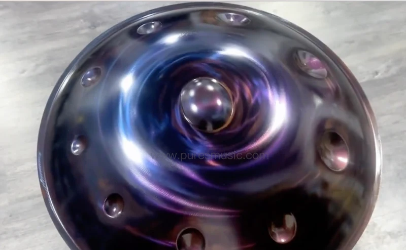 Hurricane Handpan Drum 10 Notes D Minor Customizable Professional Hang Drum