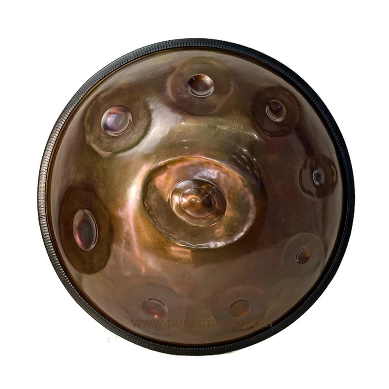 Copper Mirror Handpan Drum 9-12 Notes Expert Grade Hang Drum