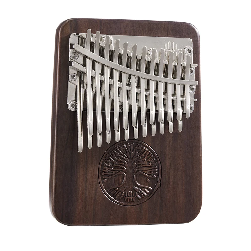 34 keys kalimba Hluru Tree of Life Thumb Piano Double Layer Black Walnut Chromatic Kalimba
