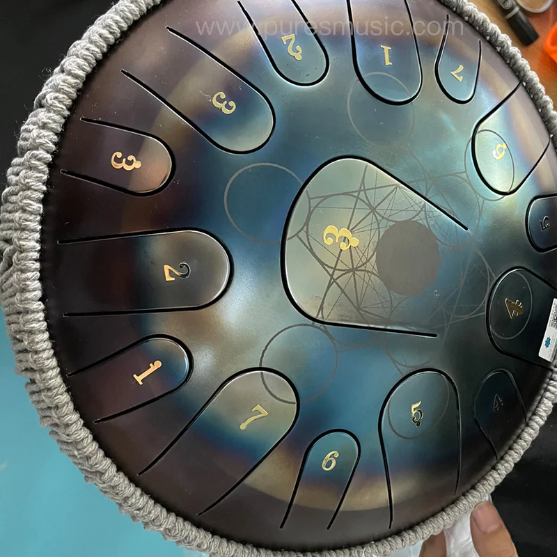 AS TEMAN Constellation of Stars 12 inches 15 Notes Steel Tongue Drum Tank drum Hang drum instrument
