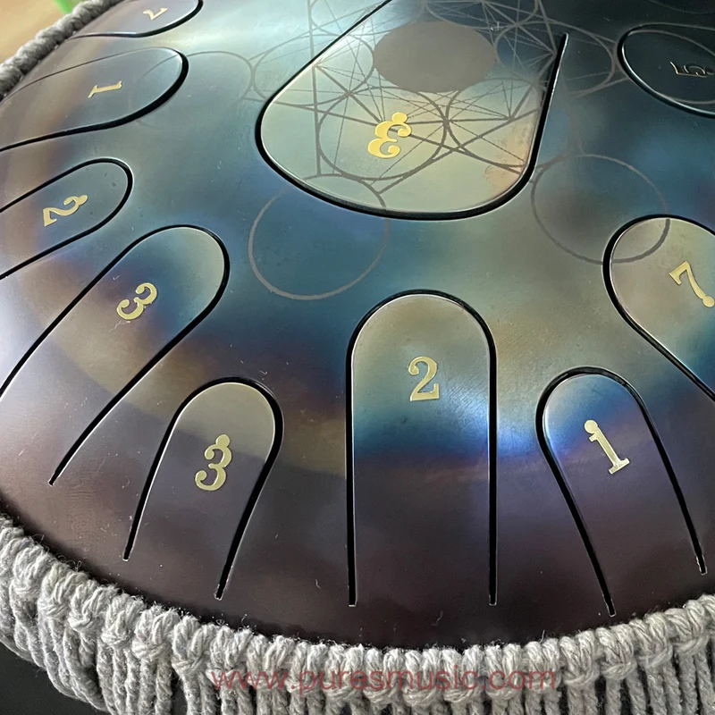 AS TEMAN Constellation of Stars 12 inches 15 Notes Steel Tongue Drum Tank drum Hang drum instrument