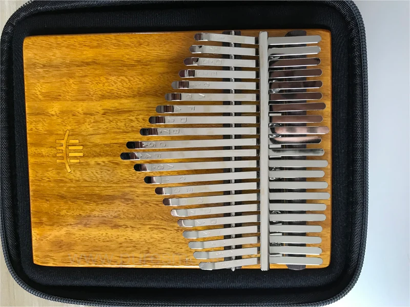 Hluru Phoebe Zhennan Kalimba 17-21 Key Golden Wave Grain Pattern Mbira Finger Thumb Piano Calimba
