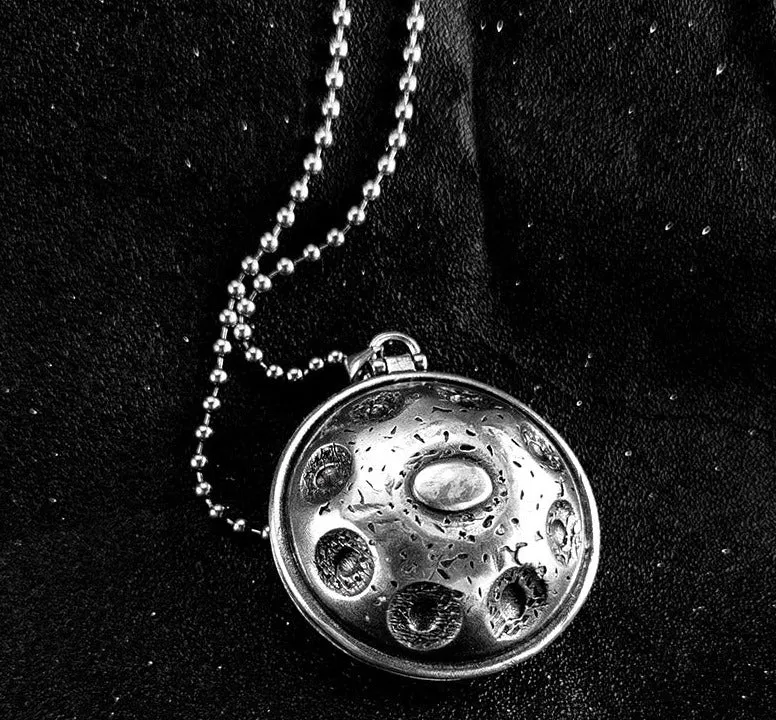Handpan Pendant Necklace Unisex Handmade Craft Hang Drum Accessories
