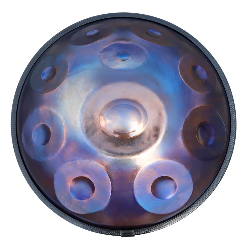 Galaxy Handpan 10 Notes Gradient Purple D minor Hang Drum Handpan Drum