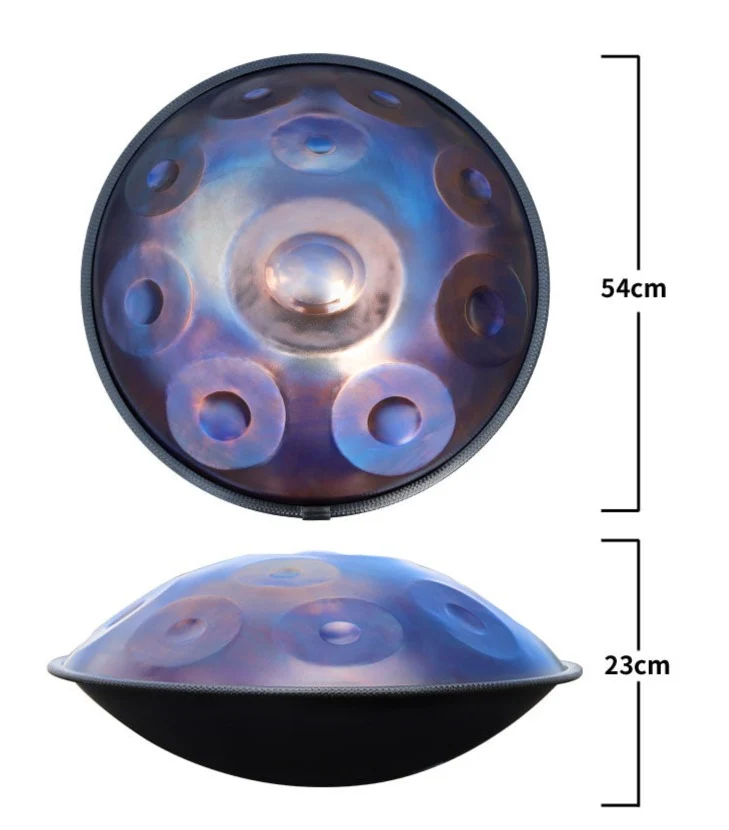 Galaxy Handpan 10 Notes Gradient Purple D minor Hang Drum Handpan Drum