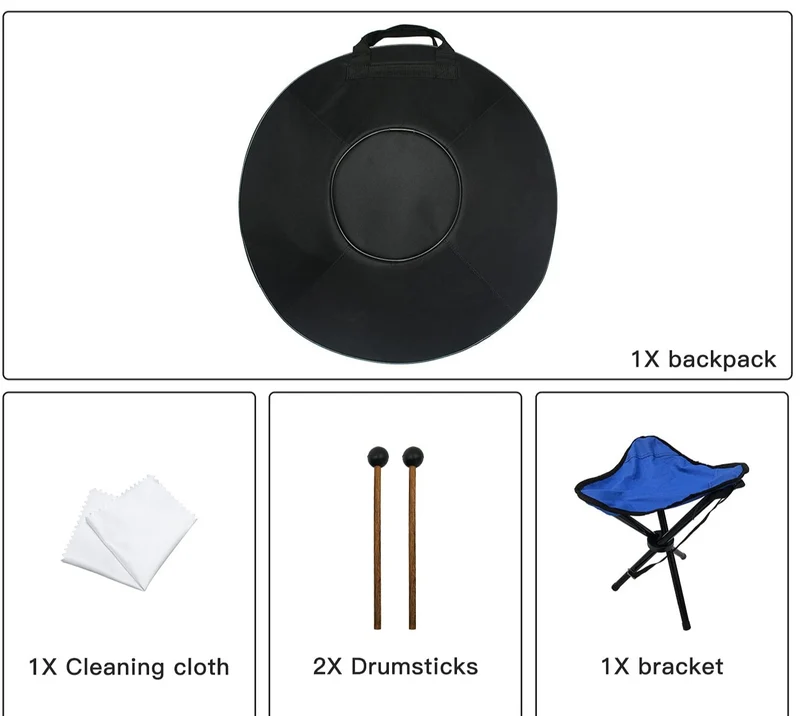 Newborn Starlink Handpan 432Hz-440Hz 10 Notes Beginners Hang Drum
