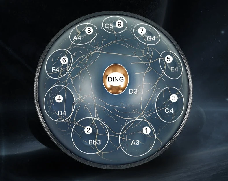 Newborn Starlink Handpan 432Hz-440Hz 10 Notes Beginners Hang Drum