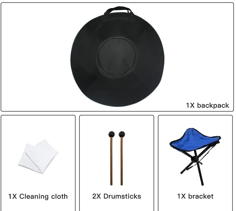 Milky Way Galaxy 432Hz-440Hz Handpan 10 Notes 22 Inches Hang Drum