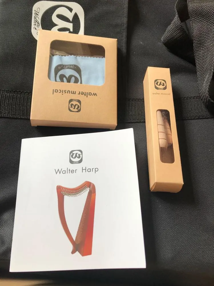 Walter.t 15-String Irish Celtic Lyre Harp Portable Lyre instrument for beginner