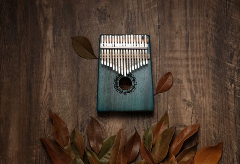 Hluru Retro 17 key Hollow Kalimba Front Middle Hole Thumb Piano Vintage Mahogany