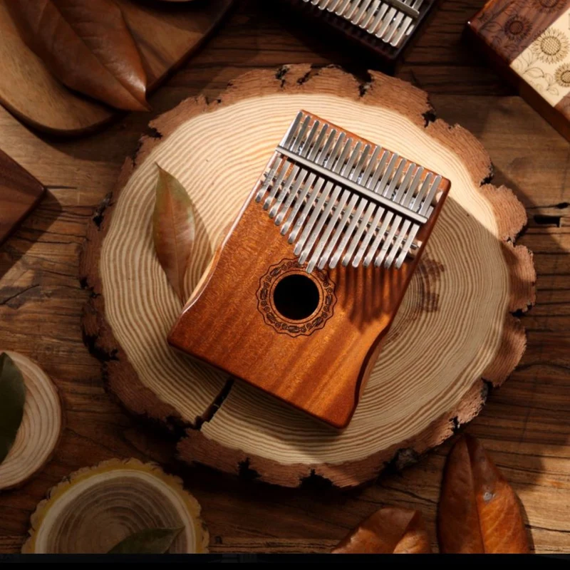 Hluru Armrest 17 key Hollow Kalimba Front Hole Thumb Piano Mahogany Acacia Walnut
