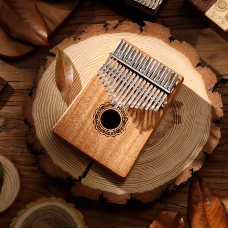 Hluru Classic 17 key Hollow Kalimba Front Hole Thumb piano Mahogany Acacia Walnut