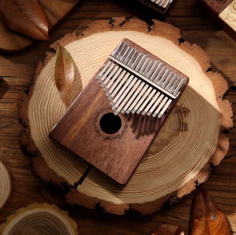 Hluru Classic 17 key Hollow Kalimba Front Hole Thumb piano Mahogany Acacia Walnut
