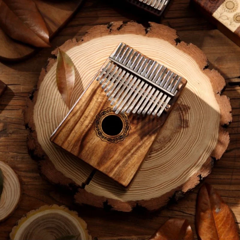 Hluru Classic 17 key Hollow Kalimba Front Hole Thumb piano Mahogany Acacia Walnut