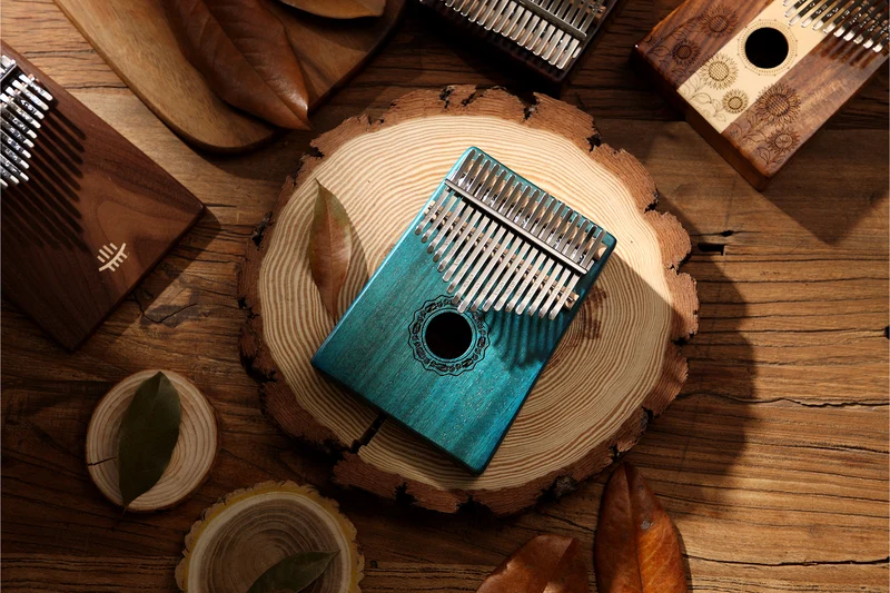 Hluru Classic 17 key Hollow Kalimba Front Hole Thumb piano Mahogany Acacia Walnut