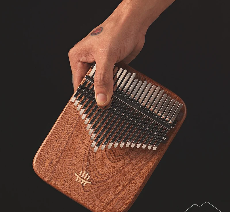Hluru Sandalwood 21 key Flat Solid Board Kalimba 21 Tone Finger Thumb Piano