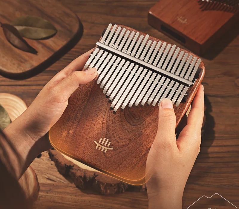 Hluru Sandalwood 21 key Flat Solid Board Kalimba 21 Tone Finger Thumb Piano