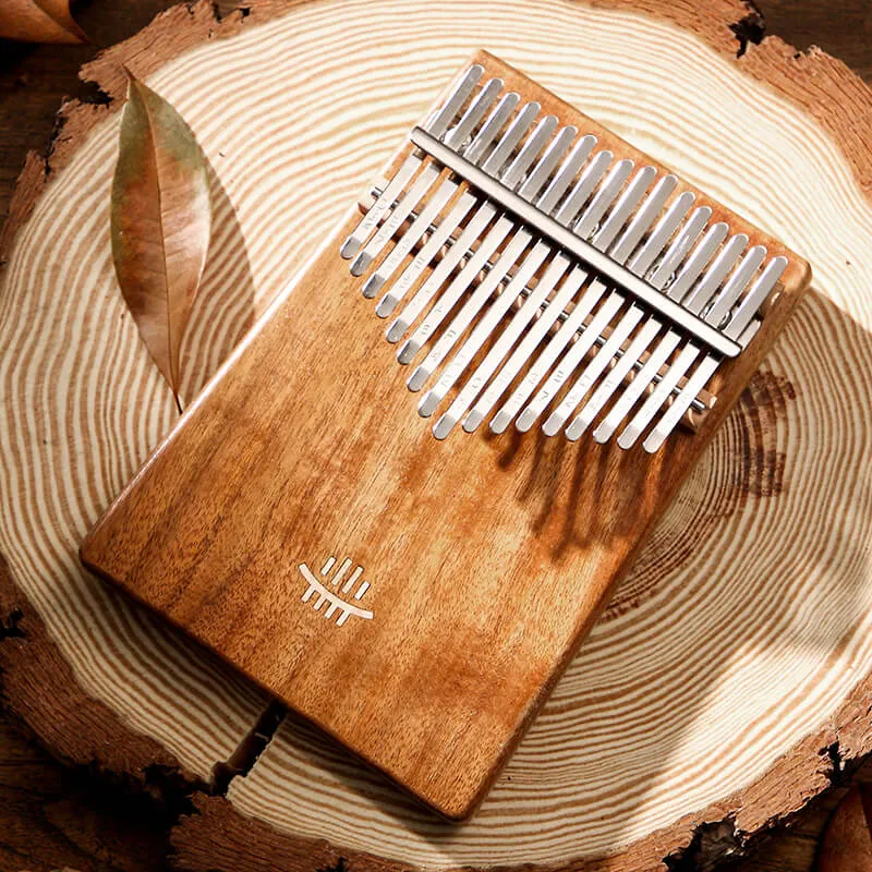 Hluru flat board classic 17 key solid kalimba thumb piano Maple Acacia Rosewood