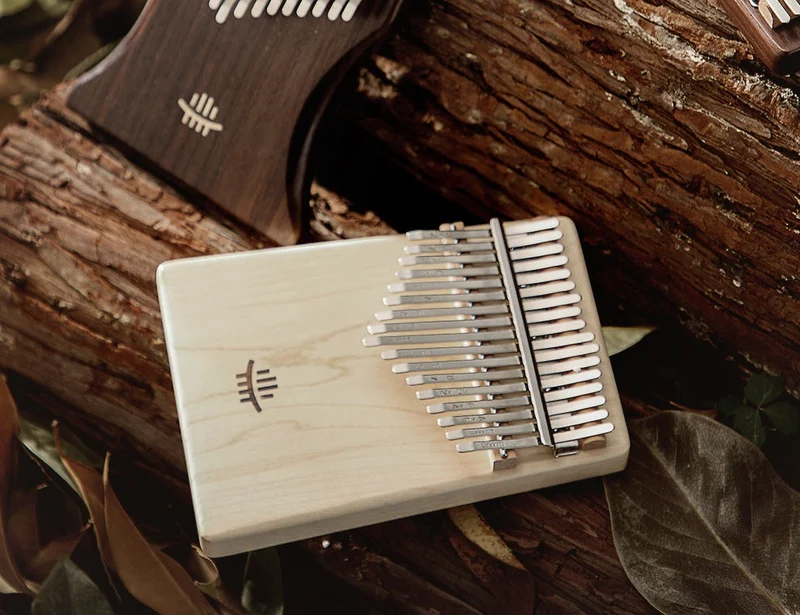 Hluru flat board classic 17 key solid kalimba thumb piano Maple Acacia Rosewood
