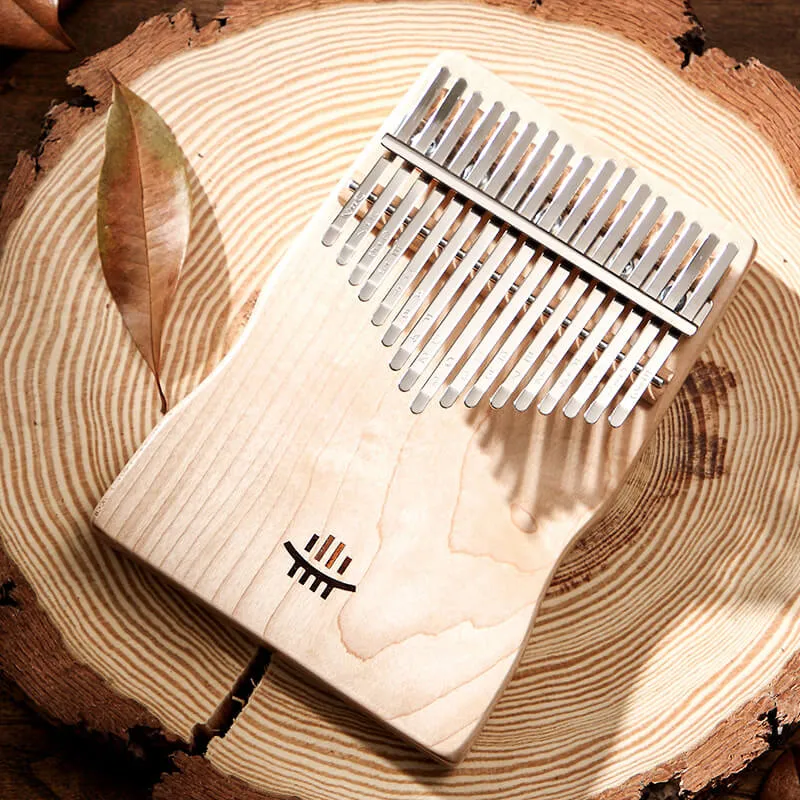 Hluru 17 Key Waist shape Armrest Kalimba Thumb Piano wooden plate mbira Walnut Maple