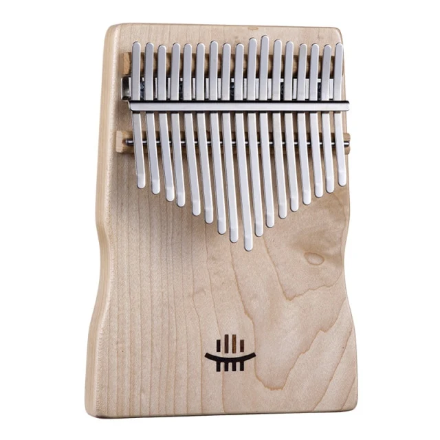 Hluru 17 Key Waist shape Armrest Kalimba Thumb Piano wooden plate mbira Walnut Maple